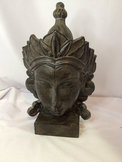 Gray Resin Buddha Figurine