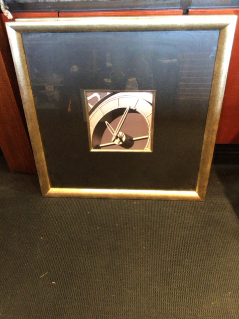 Paragon Modern Black/White Clock Framed Art