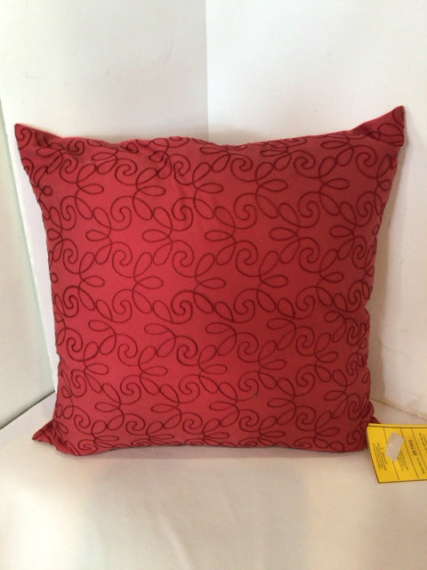 Red Polyester Down Filled Pillow