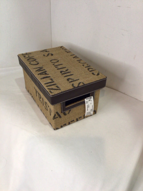 Burlap Lidded Box