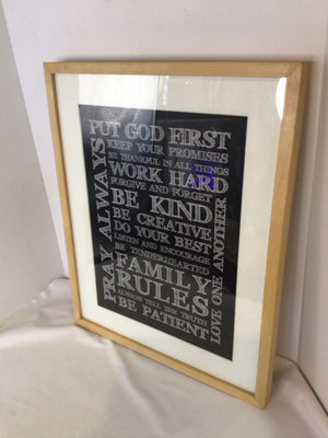 Black/White Words Framed Art