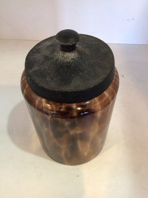 Brown Glass Canister