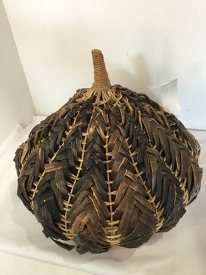 Brown Woven Pumpkin Holiday Item