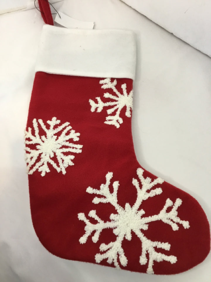 Christmas Red/white Felt Stocking Holiday Item