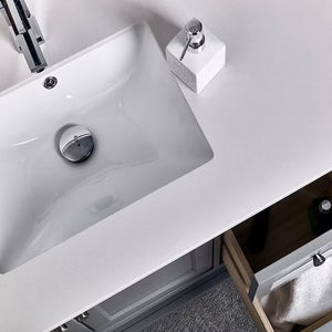 Granite Sink Double White Vanity 5H87Q59J