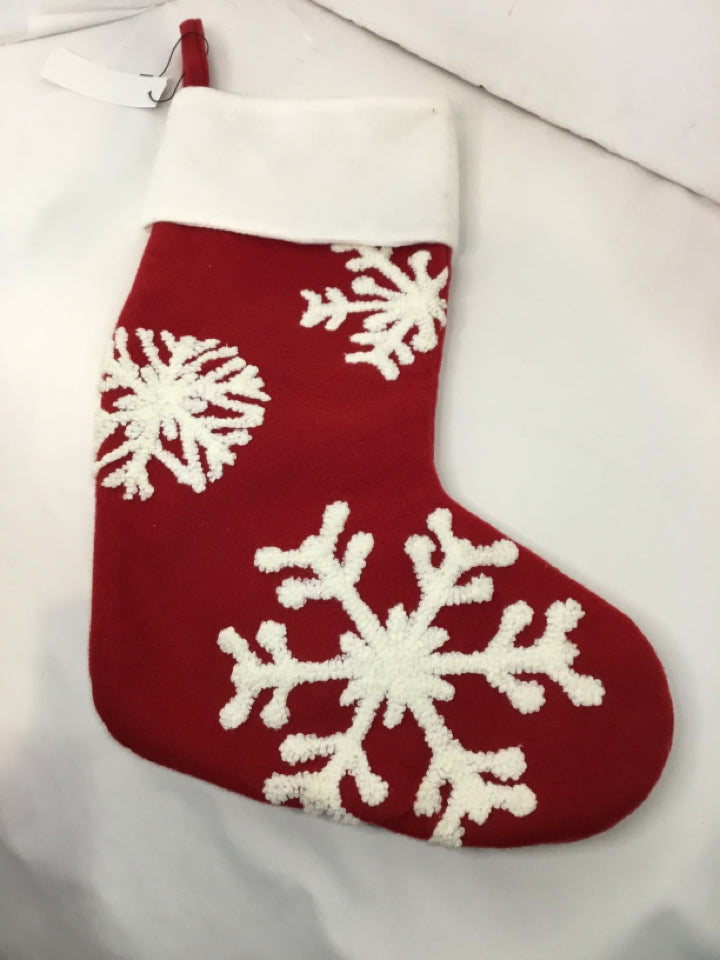 Christmas Red/white Felt Stocking Holiday Item