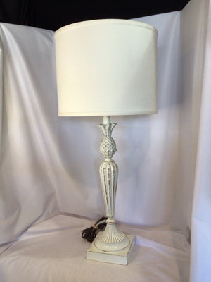 White Wood Pineapple Lamp