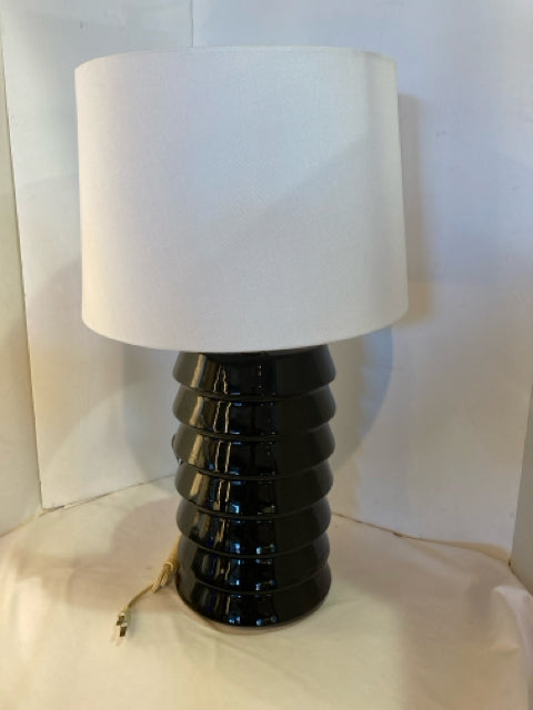 Mid Century Black Ceramic Lamp