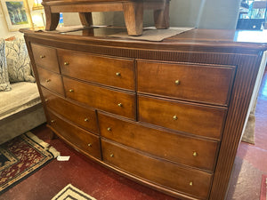 Wood 10 Drawers Brown Dresser/Chest