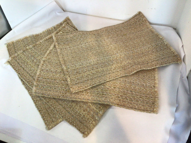 Set of 4 Tan Woven Placemats