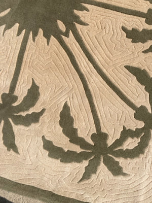 Wool Palm Tree Green Rug