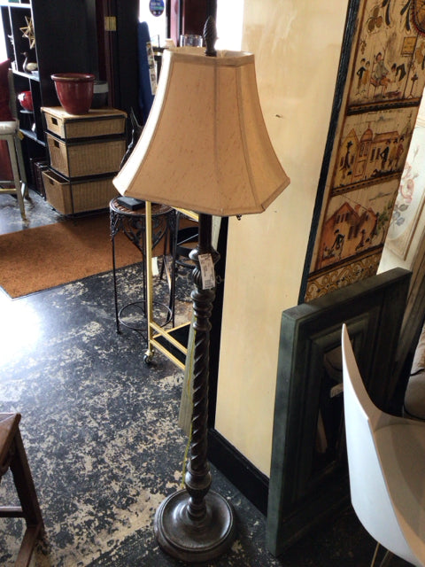 Floor Brown Wood Lamp