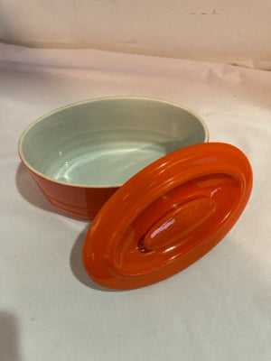 Westinghouse Refrigerator Orange Ceramic Lidded Bowl