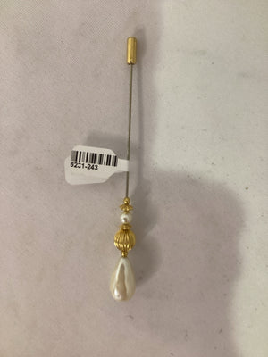 White/Gold Hat Pin