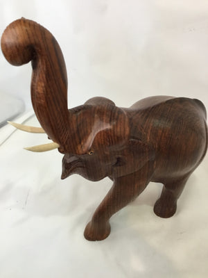 Brown Wood Elephant Figurine