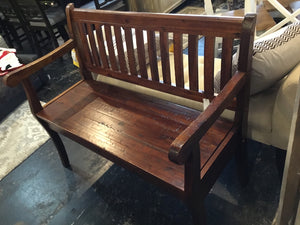 Rustic Wood Brown Bench