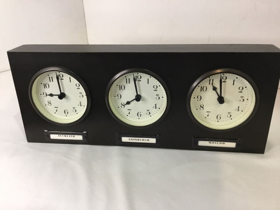 Pottery Barn Bronze Metal Clock