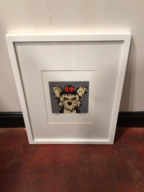 Black/White Dog Framed Art