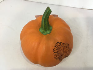 Fall Orange Ceramic Pumpkin Holiday Item