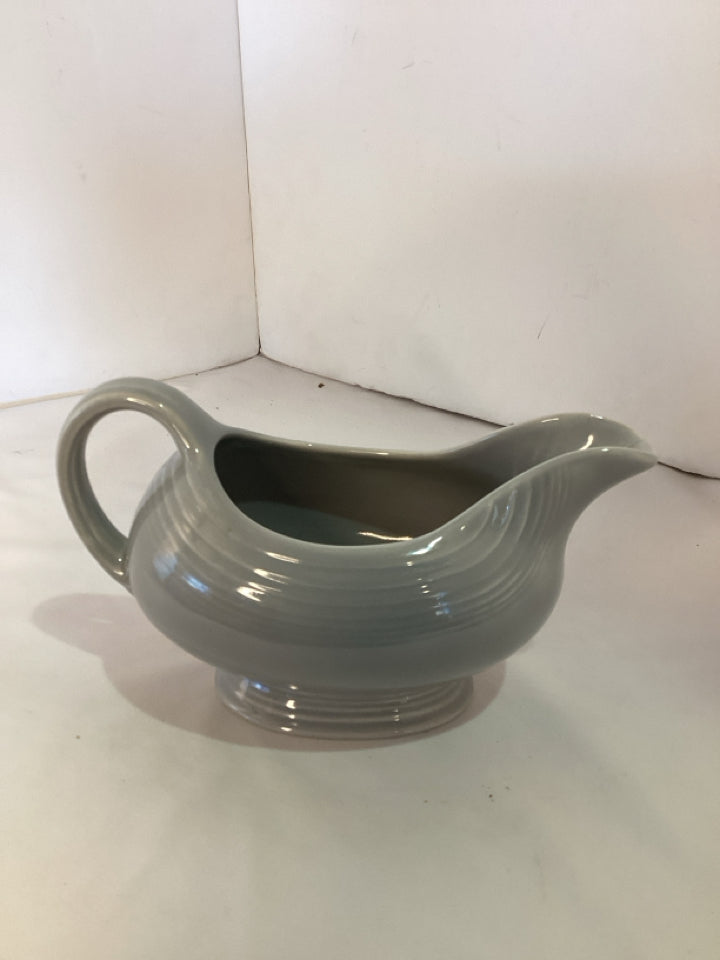 Fiestaware Vintage Gray Ceramic Gravy Boat