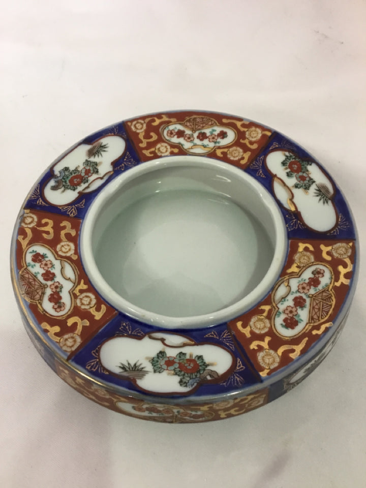 Gold Imari Cigar Blue/Red Ashtray