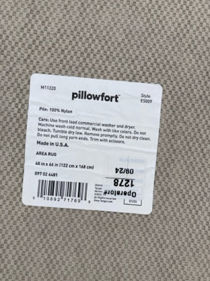 Pillow Fort Shag Nylon Stripe Blue/White Rug