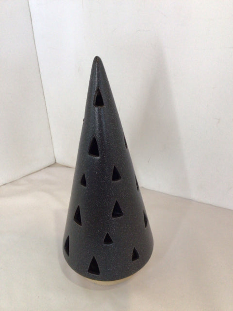 Battery Operated Gray Ceramic Tree Light up Holiday Item
