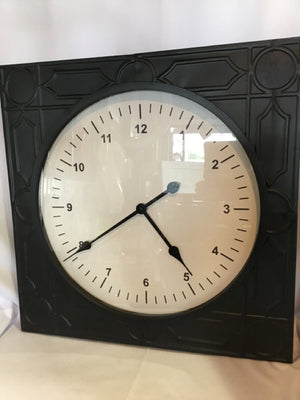 Wall Black Metal Clock