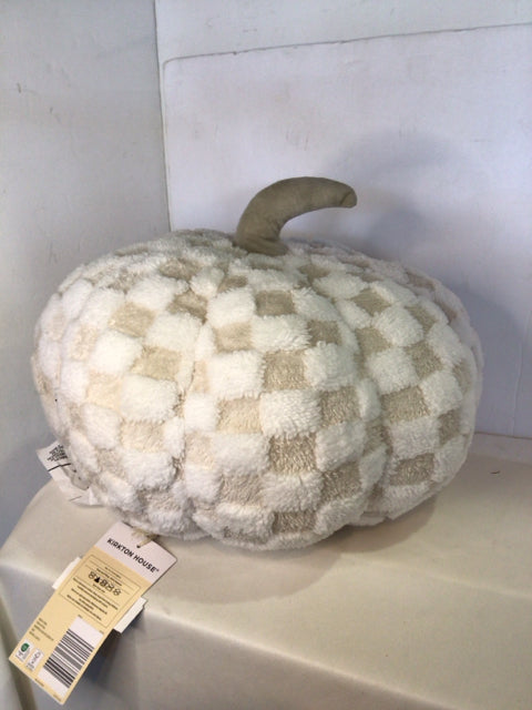 Kirton House Cream Faux Fur Pumpkin Holiday Item
