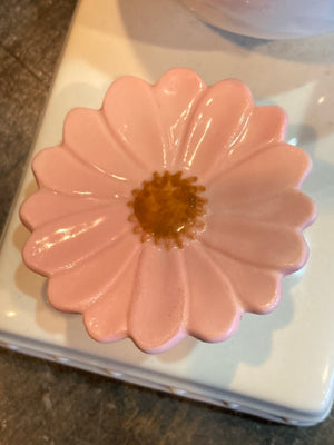 Nora Fleming Retired Pink Ceramic Flower Misc