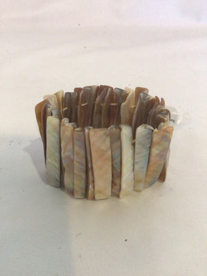 Tan Stretch Shell Bracelet