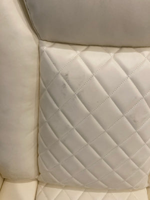 Modern Vinyl 3 piece Electric Cream Sectional Sofa 2XUP9FD6