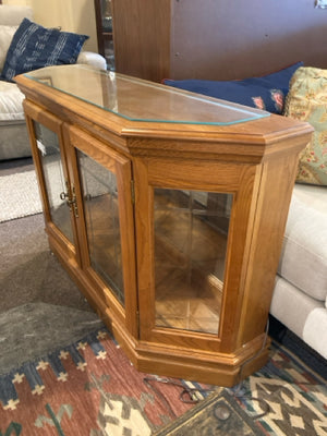 2 Door Wood/Glass Brown Buffet/Sideboard