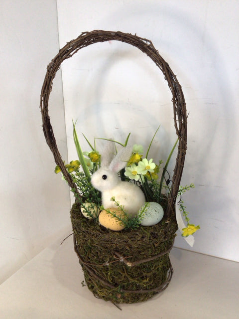 Easter Green/Brown Bunny Basket Holiday Item