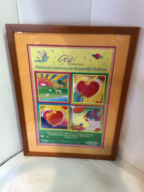 Signed Poster Multi-Color Framed Art