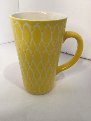 Yellow/White Ceramic Mug