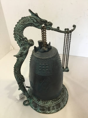 Asian Green/Black Brass Dragon Bell