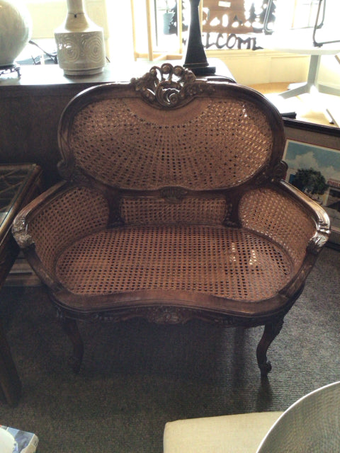 Vintage Caned Brown Chair