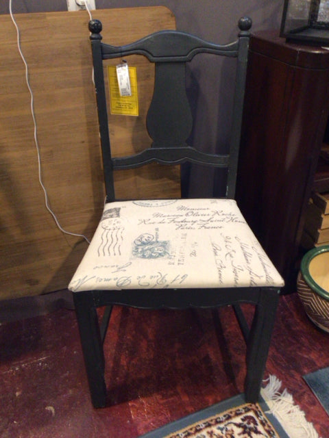Rustic Wood Tan/Black Chair