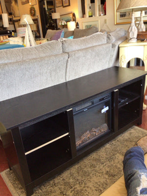 Electric Black TV W/Remote Fireplace