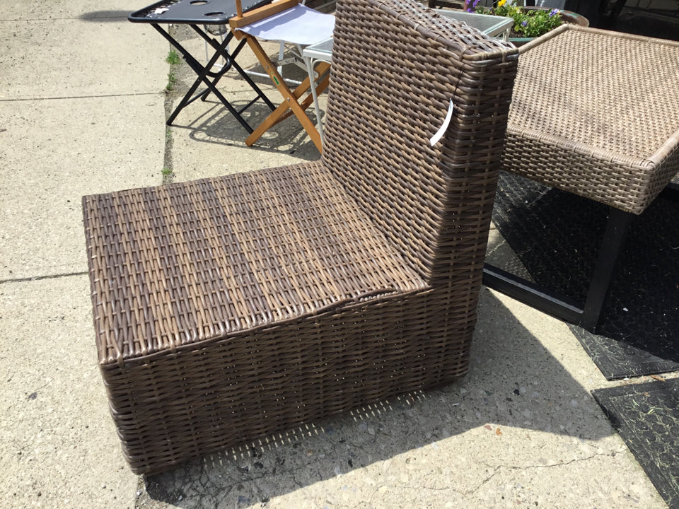 PIER 1 Resin Armless Brown Chair