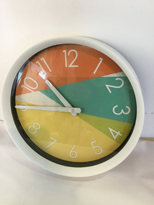 Modern Orange/Yellow Plastic Clock