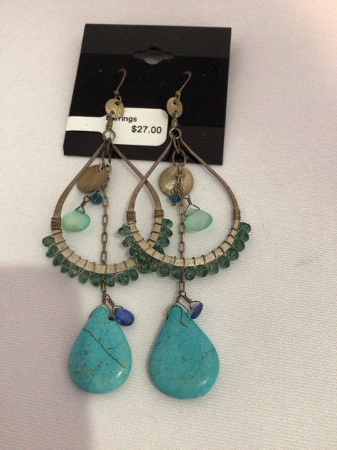 Turquoise Teardrop Earrings