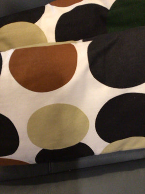 IKEA Brown/black Circles Set of 4 Pillow Set