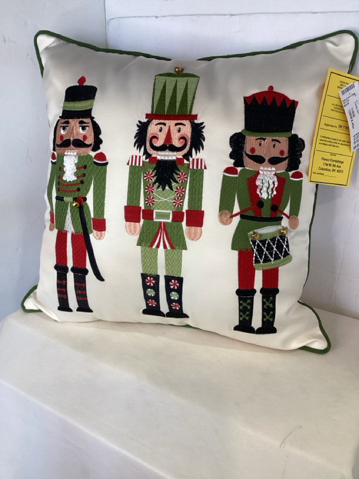 Christmas Polyester Pillow Nutcracker Holiday Item