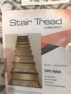 Stair Nylon Set of 11 Gray/White Rug