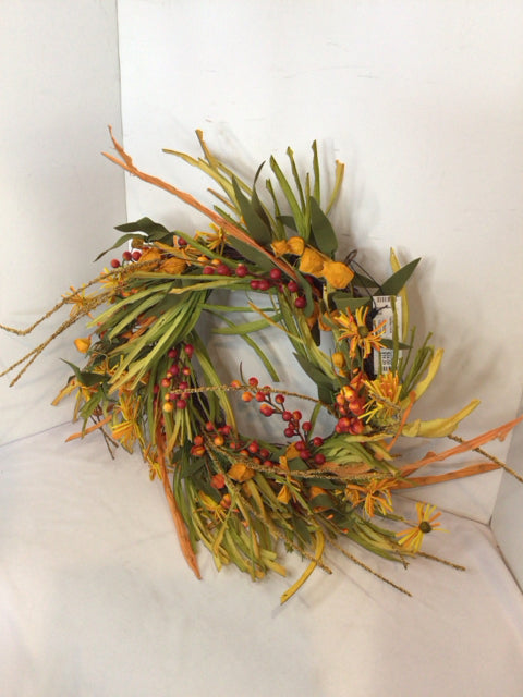 Fall Green/multi Wreath Holiday Cards