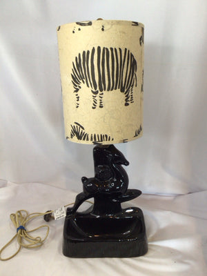 Shawnee Mid Century Black Ceramic Lamp