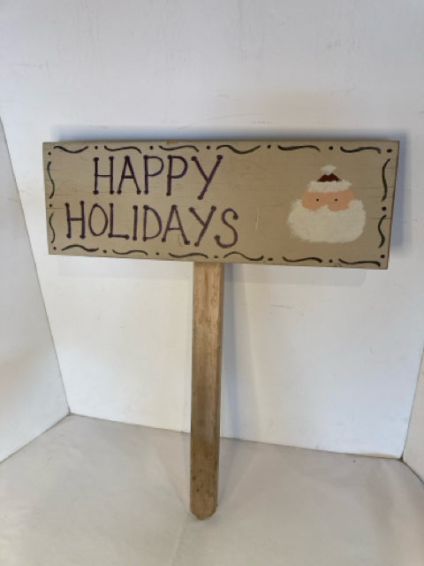 White/Black Wood Sign Holiday Item