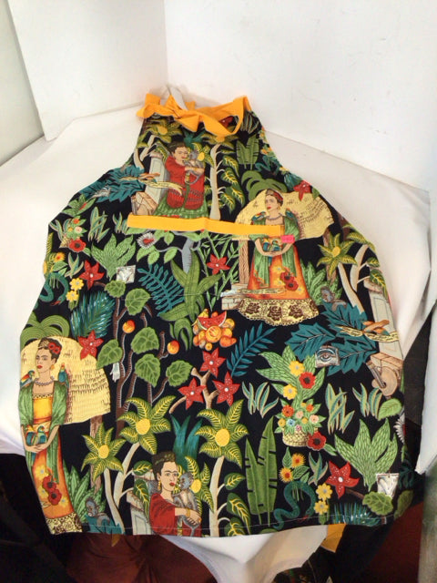 Multi-Color Cotton Plants Apron